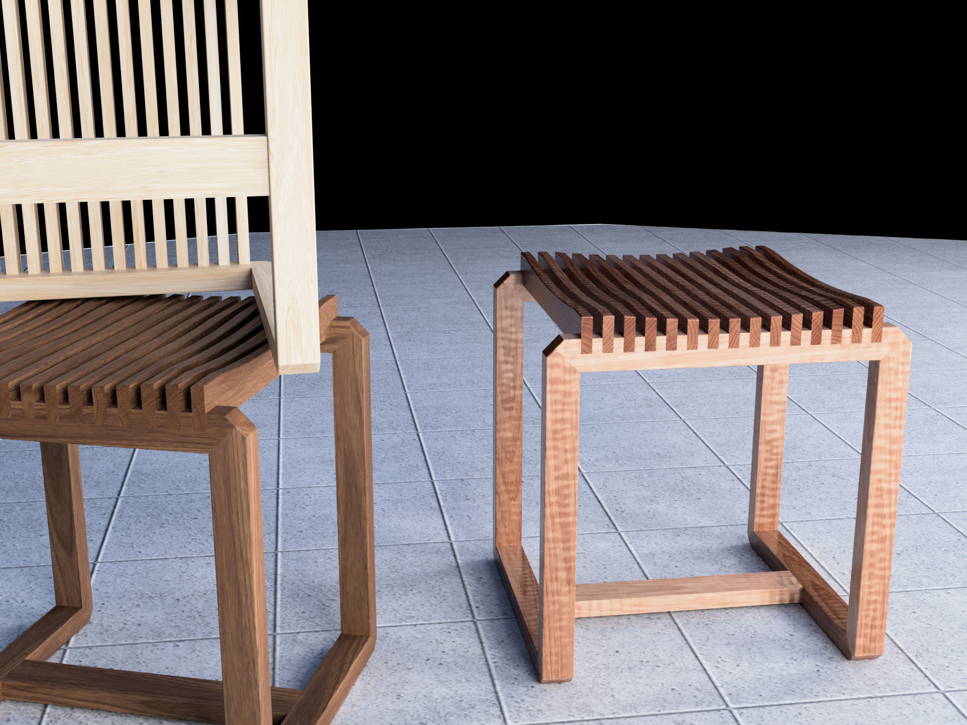 Cutter Stool 3D model_1