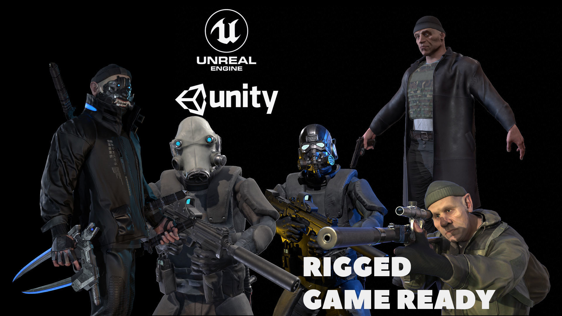 Military Men -   Bandits    sci-fi    soldiers     3D Model Collection_0