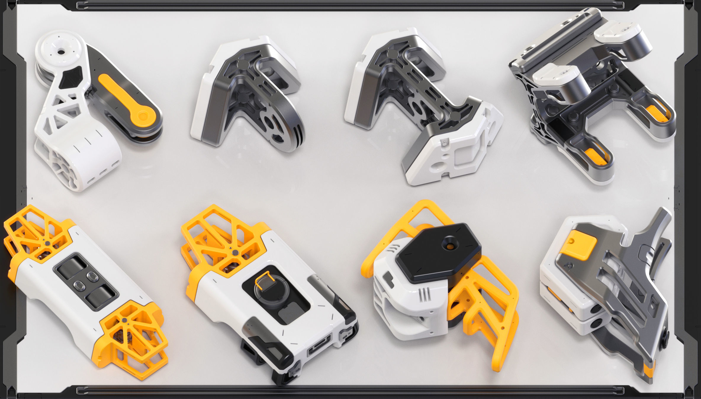 Hard Surface Sci-Fi Kitbash 350 DETAILS 3D model_5