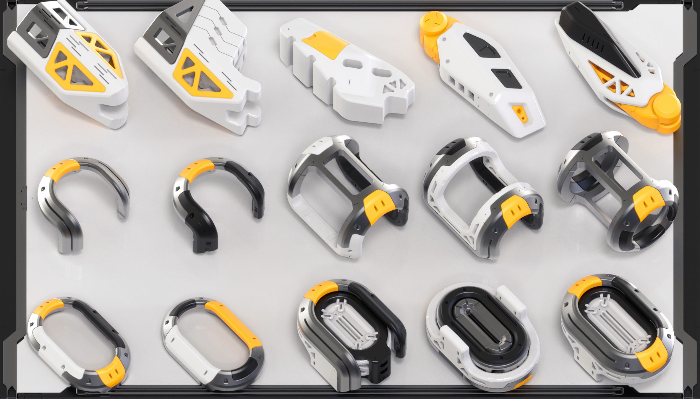 Hard Surface Sci-Fi Kitbash 350 DETAILS 3D model_6