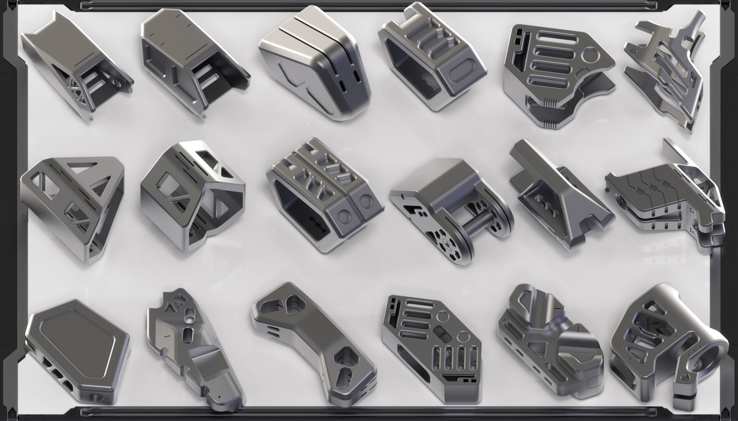 Hard Surface Sci-Fi Kitbash 350 DETAILS 3D model_16