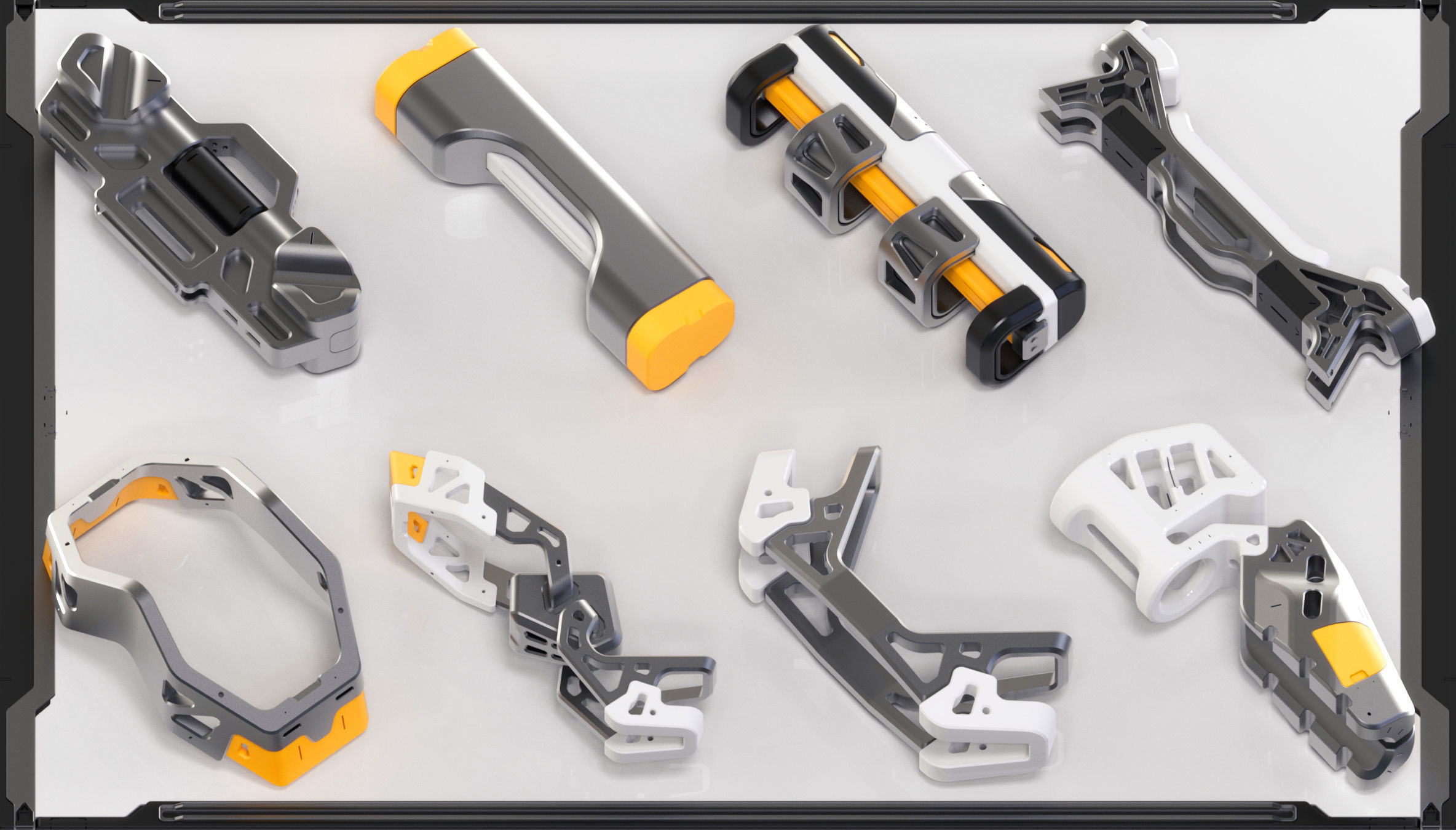 Hard Surface Sci-Fi Kitbash 350 DETAILS 3D model_3