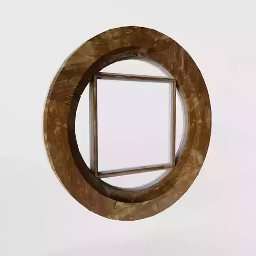 Round Wooden Window Low-poly 3D model Round Wooden Window Low-poly 3D model