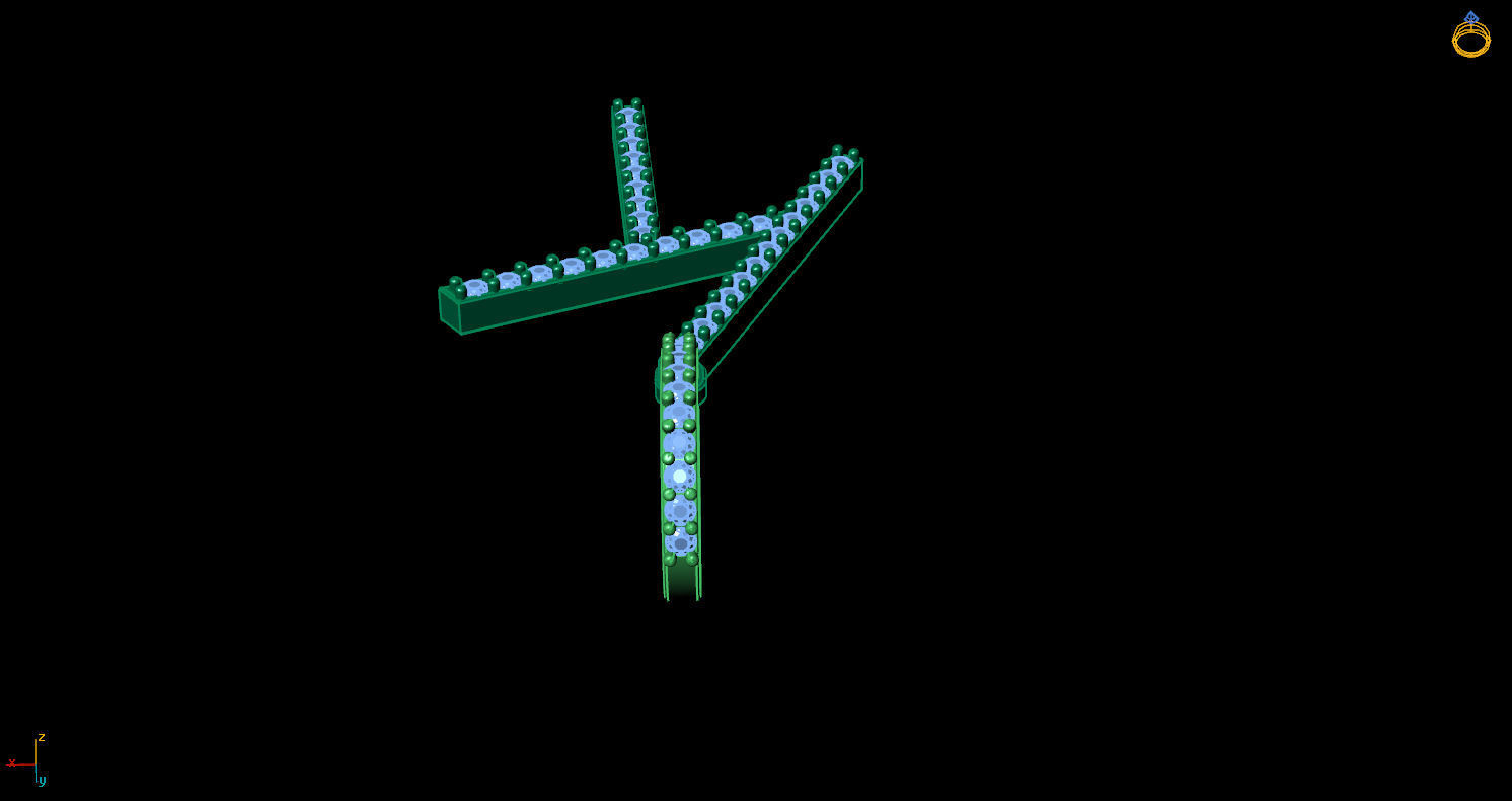 Letter K necklace with diamonds 3D print model_7