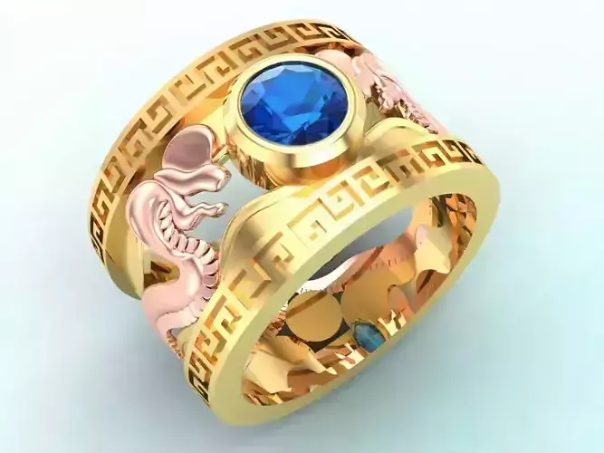 Snake Ring - Cobra ring - Mens ring - N937