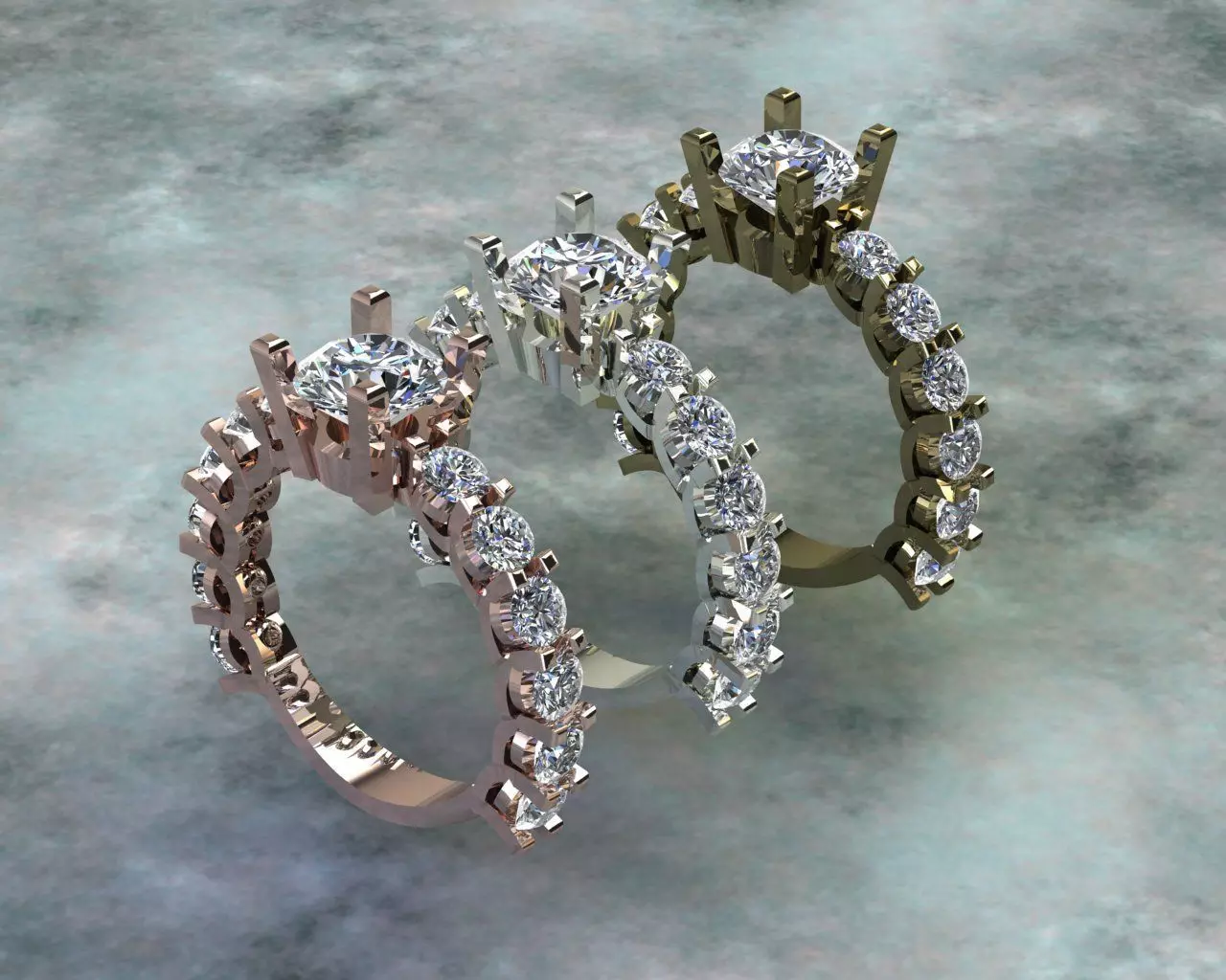 SINGLE STONE RING 3D print model