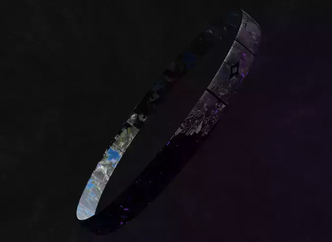 country sized space habitat ring  Low-poly 3D model