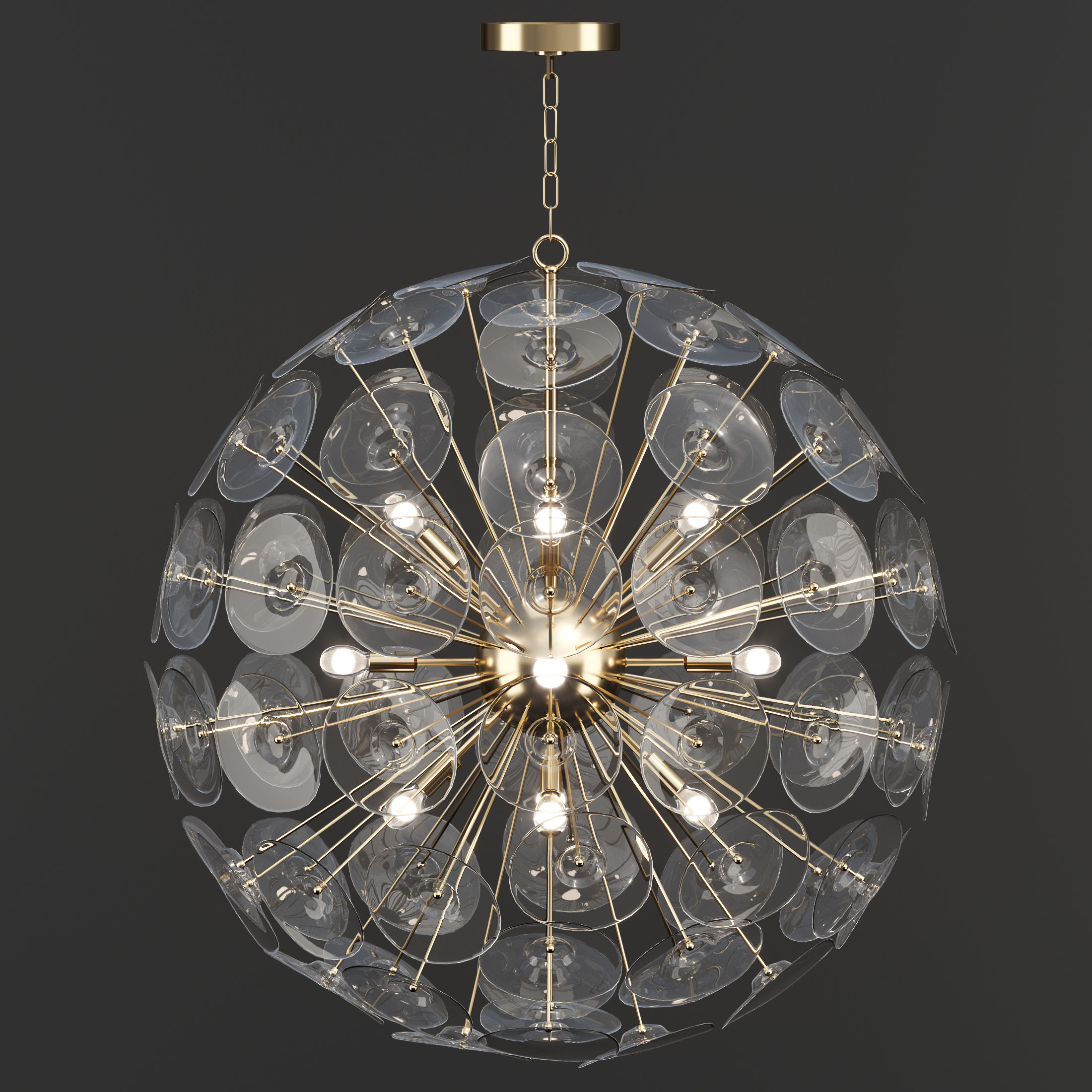 Regina Andrew Poppy Glass Chandelier Large 3D CGTrader