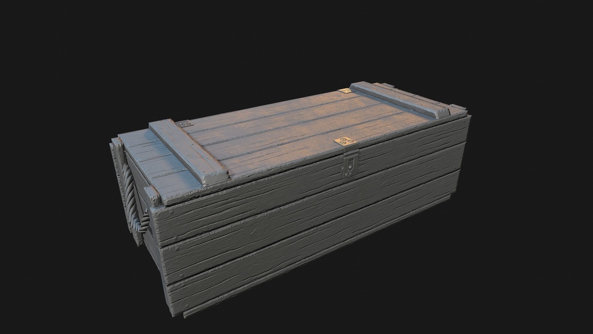 Low Poly PBR Wooden Military Crate Collection _19
