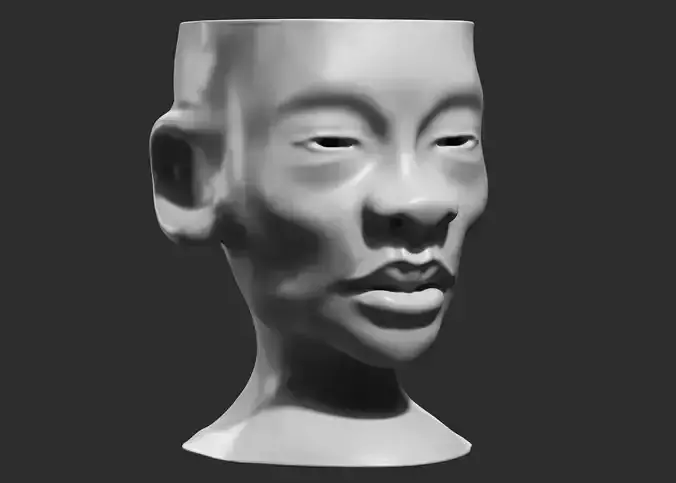 human head modern sculpture 3d print model 79 3D print model