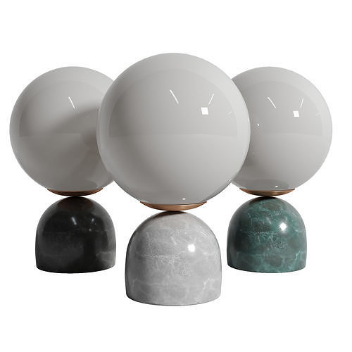 Orb Shaped Mini Night Light Designer Opal Glass Low-poly 3D model
