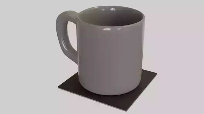 Empty Grey Coffee Mug