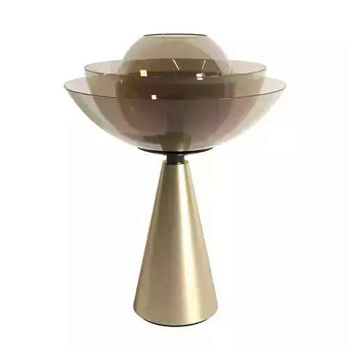 Mason Editions LOTUS matte gold table lamp