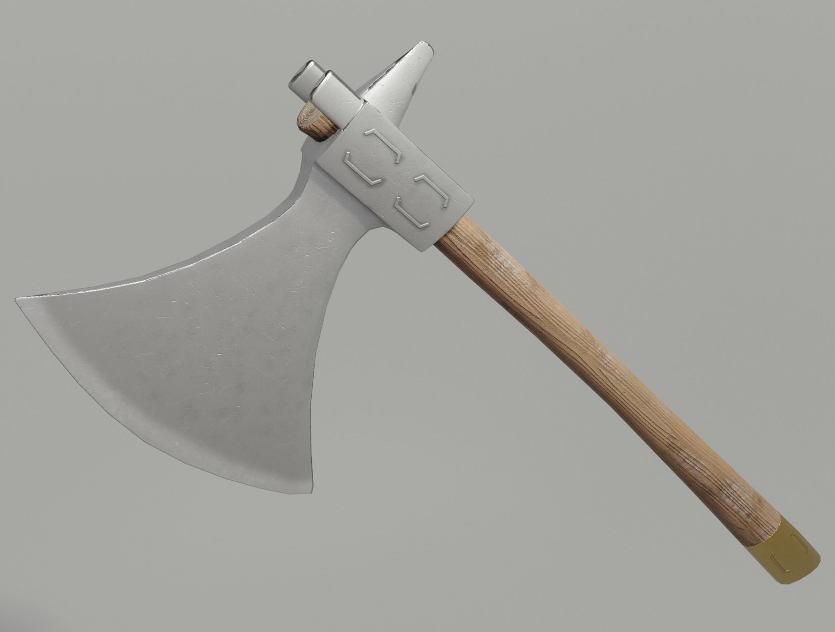 WAR AXE Low-poly 3D model_1