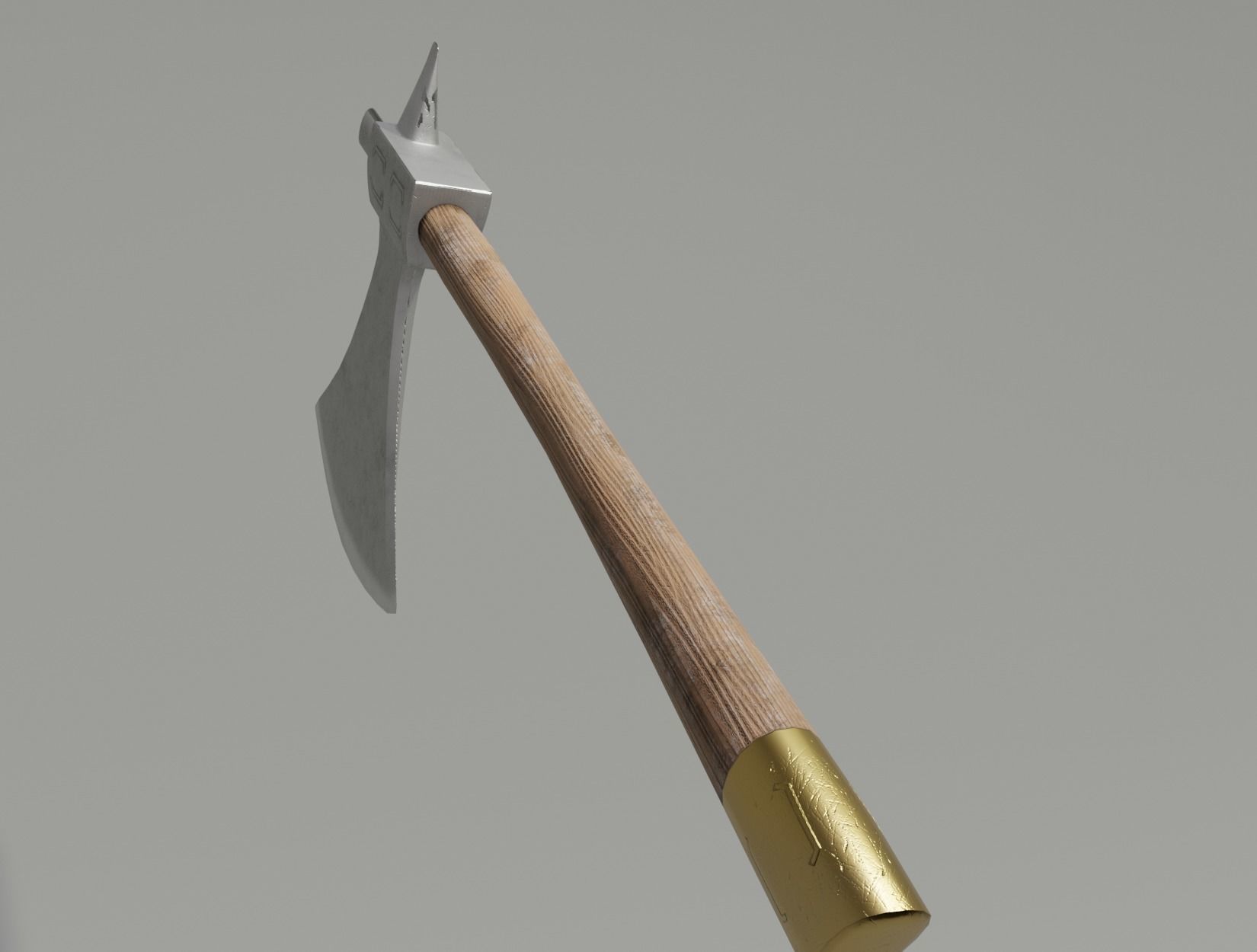 WAR AXE Low-poly 3D model_8