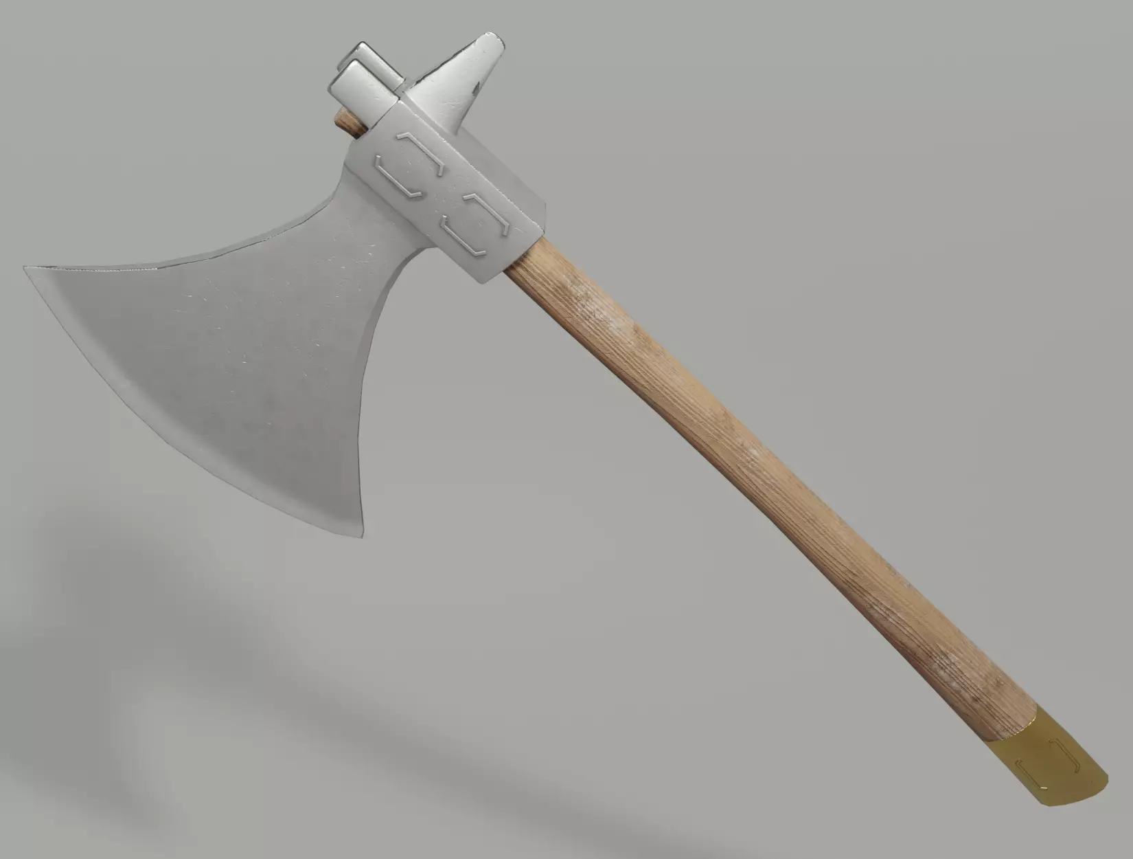 WAR AXE Low-poly 3D model_0