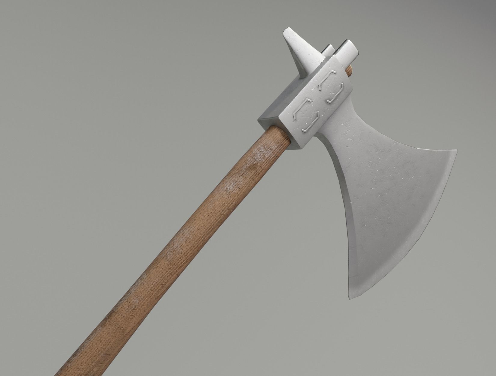 WAR AXE Low-poly 3D model_5