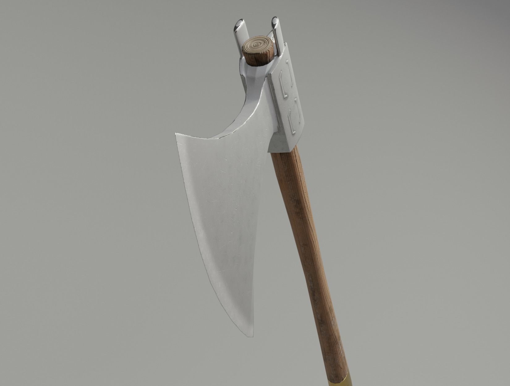 WAR AXE Low-poly 3D model_4