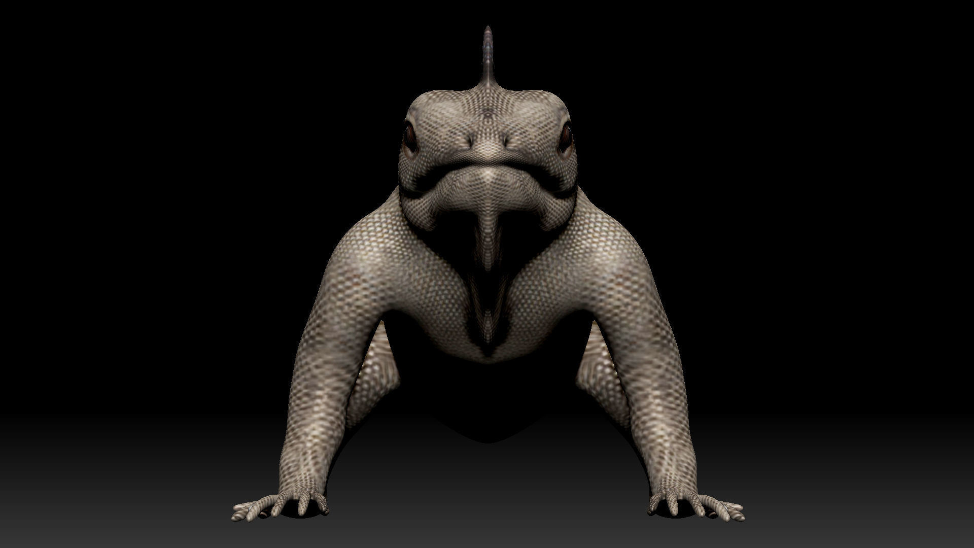 Iguana Lizard Low-poly 3D model_1