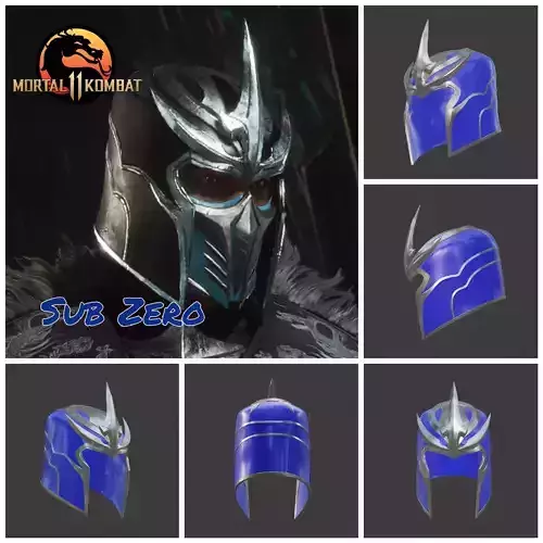 Sub Zero helmet from Mortal Kombat 11 - Wild Hail  3D print model