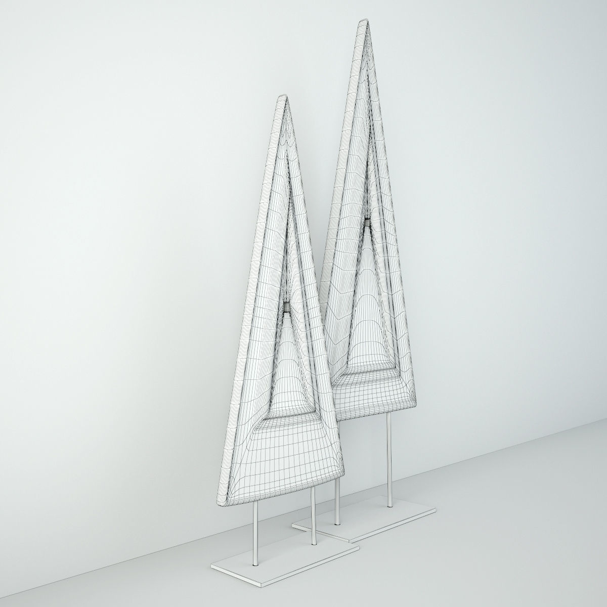 Indonesian Triangular Wood Carving 3D model_4