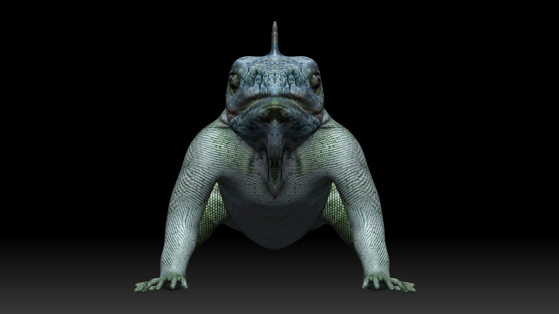 Iguana Lizard Low-poly 3D model_2