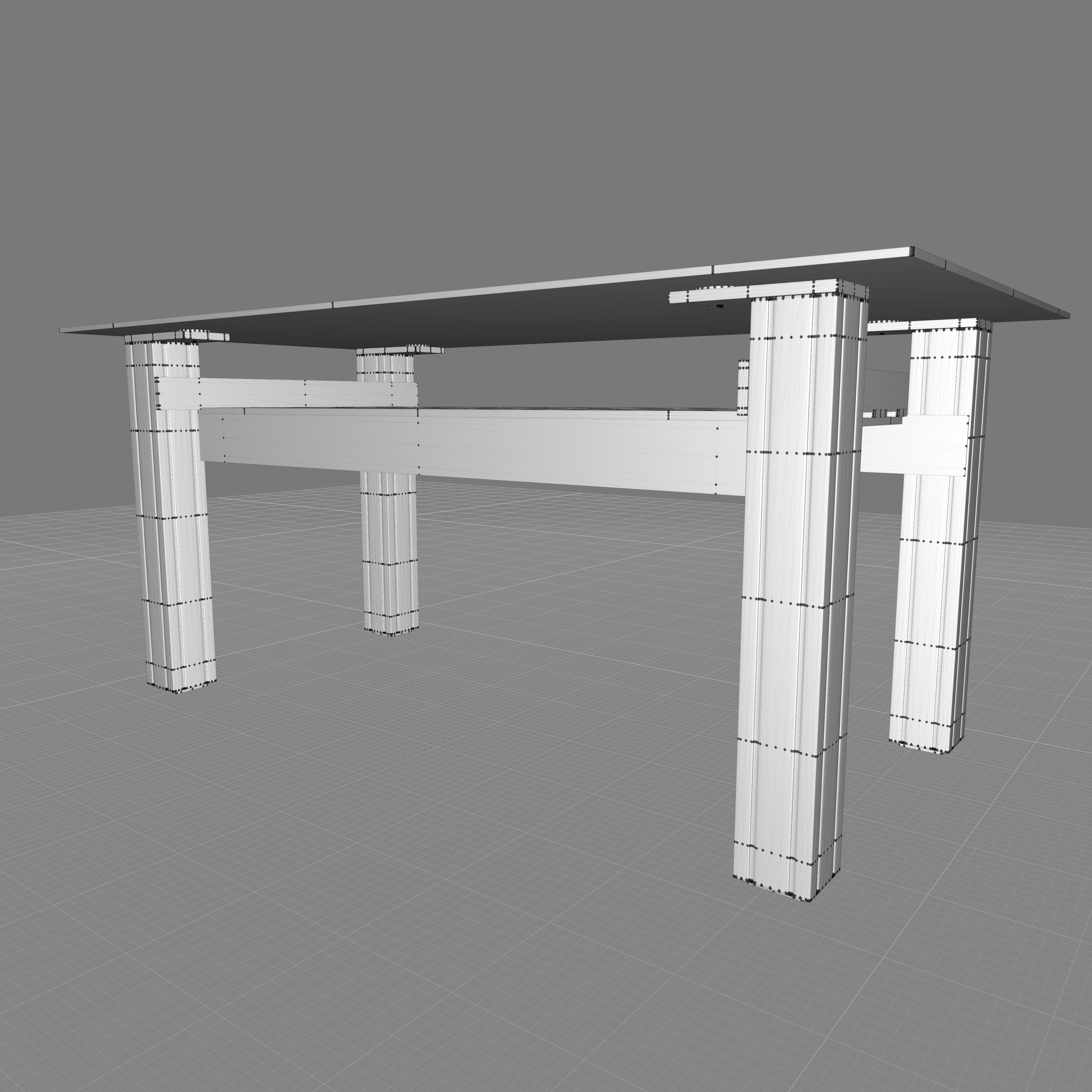 Kitchen table 3D model_9