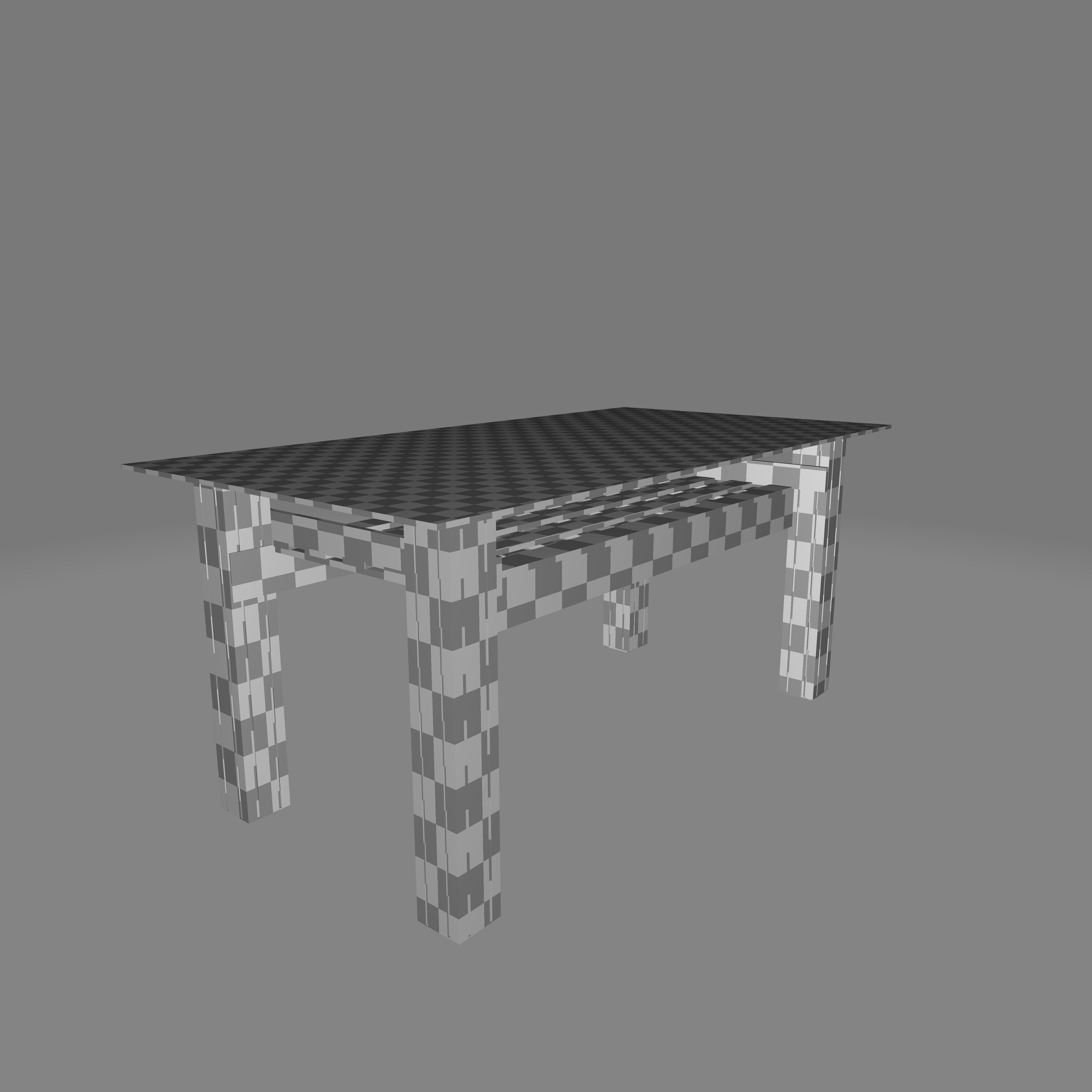 Kitchen table 3D model_7