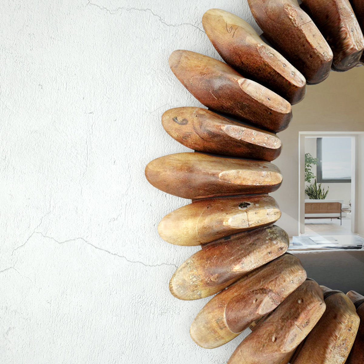 Old Wood Shoe Form Mirror 3D model CGTrader