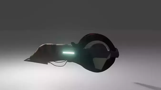 Flying snail giant mecha Low-poly 3D model
