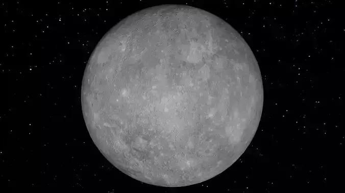  Mercury 8K textures Low-poly 3D model