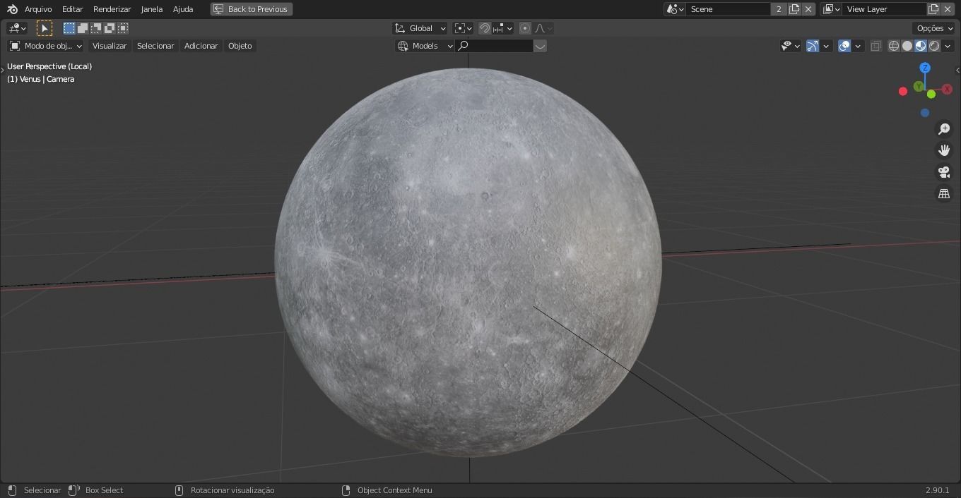 Mercury 8K textures Low-poly 3D model_3