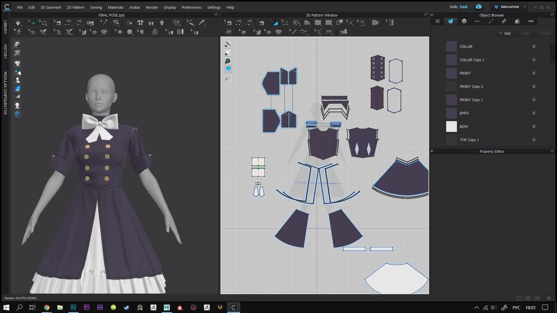 Vintage Dress 1  3D model_5