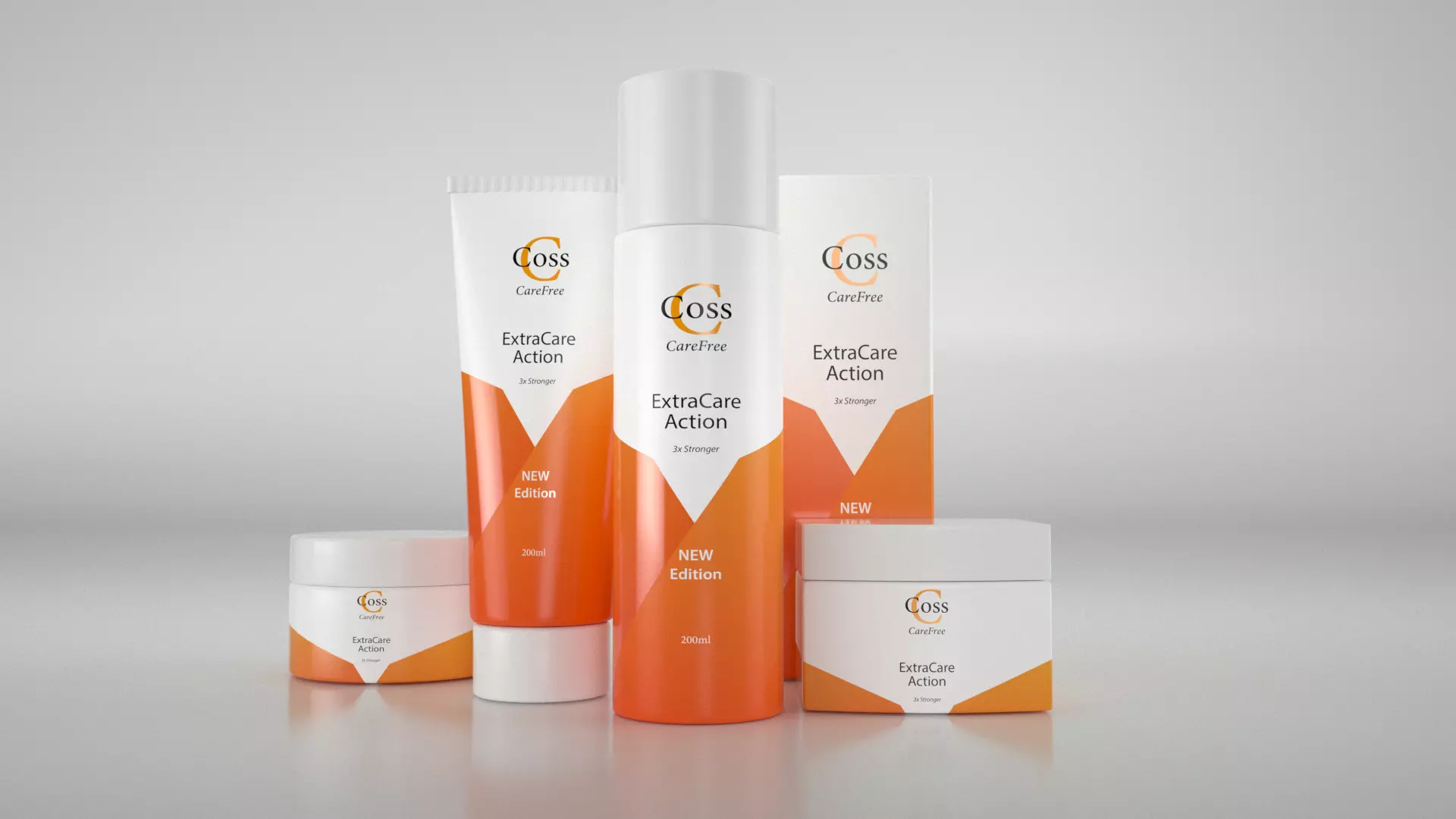 Ready Texture Cosmetic Pack 3D Low Poly Cream - Jelly Box Low-poly 3D model_0