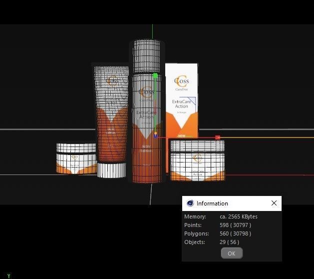 Ready Texture Cosmetic Pack 3D Low Poly Cream - Jelly Box Low-poly 3D model_1