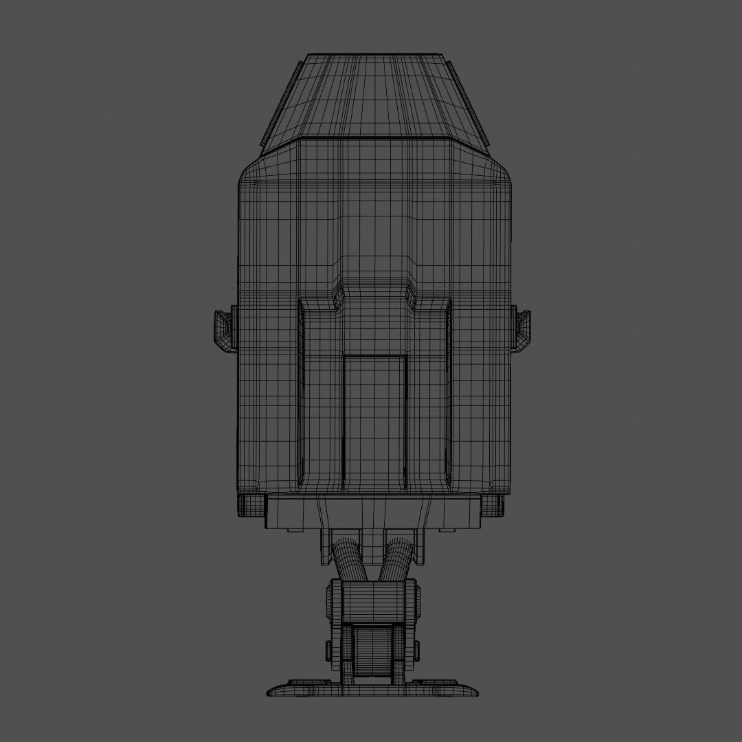 Sci-Fi Chair White 3D model_8