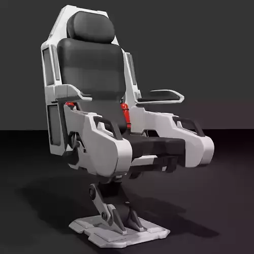 Sci-Fi Chair White 3D model