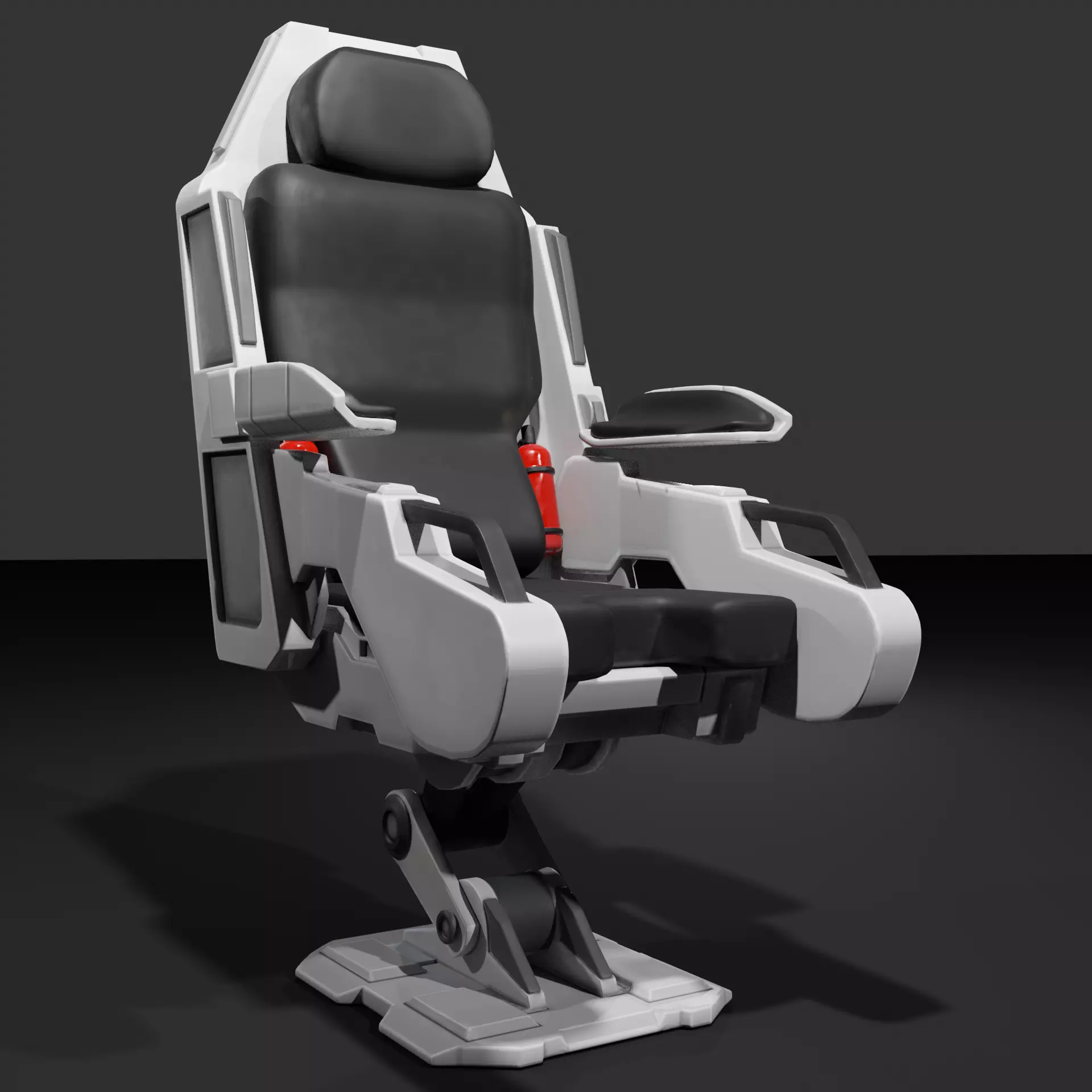 Sci-Fi Chair White 3D model_0