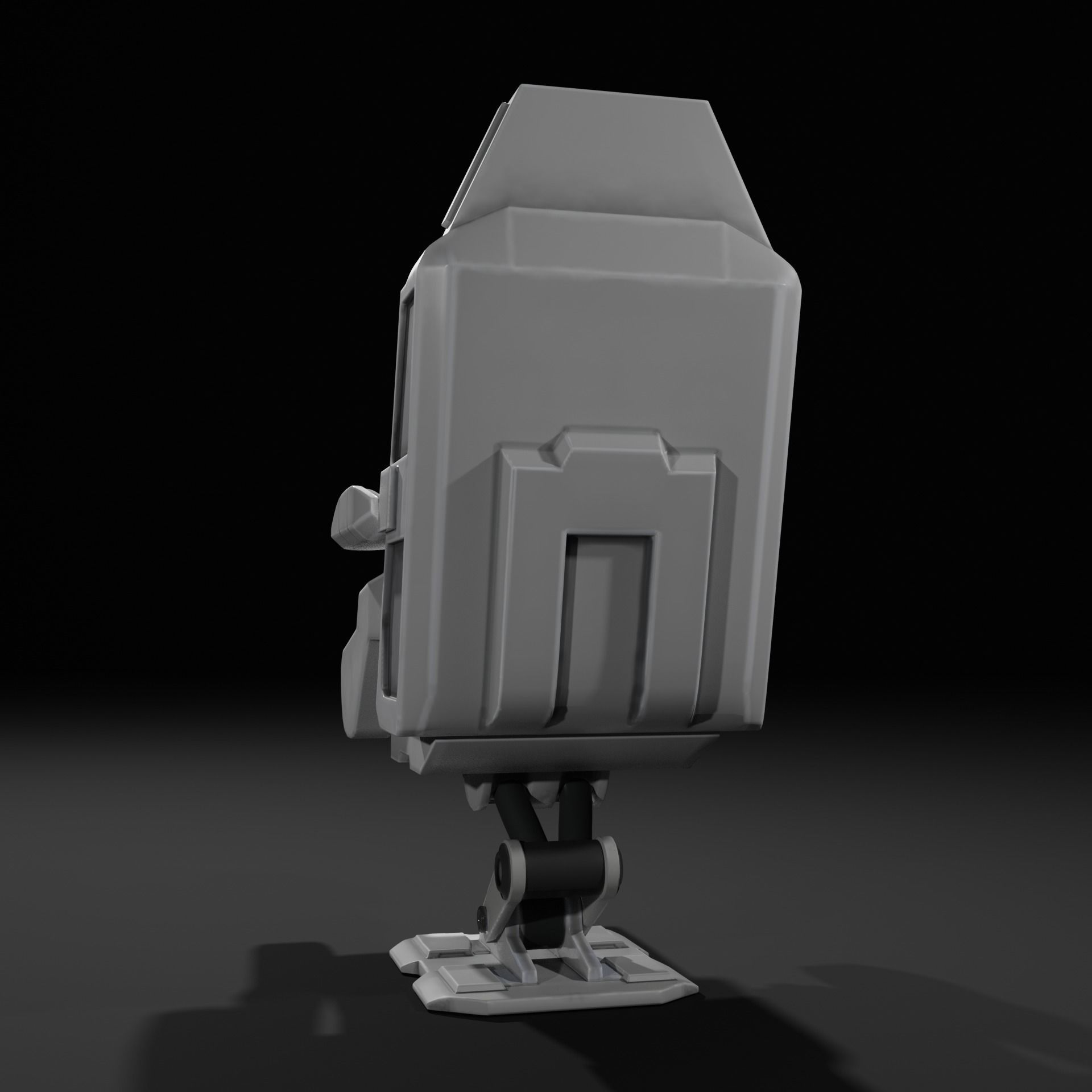 Sci-Fi Chair White 3D model_4