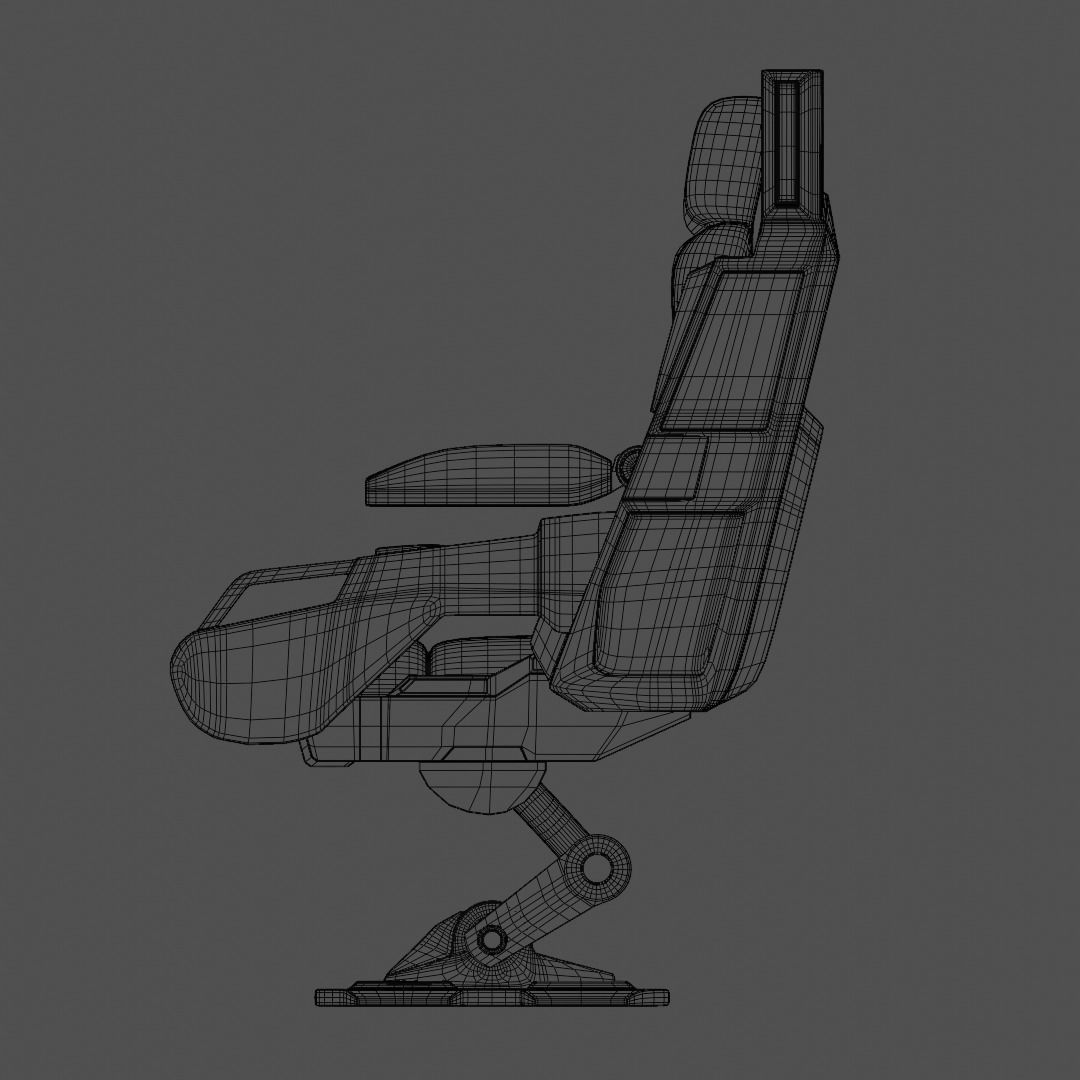 Sci-Fi Chair White 3D model_6