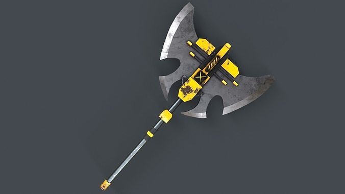 Sci-Fi Axe V4 Low-poly 3D model