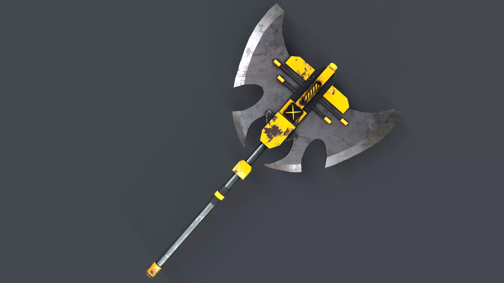 Sci-Fi Axe V4 Low-poly 3D model_0