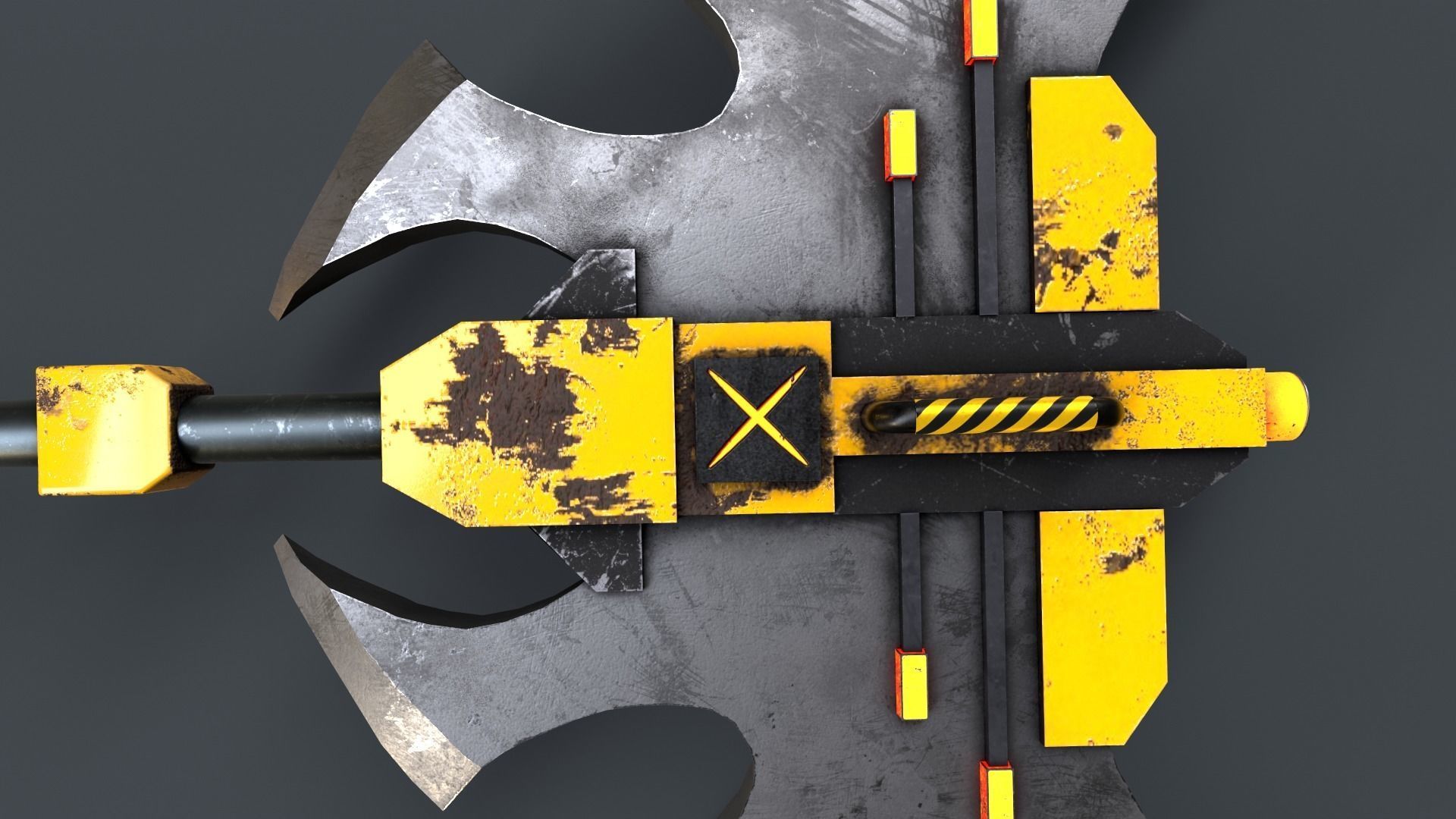 Sci-Fi Axe V4 Low-poly 3D model_11