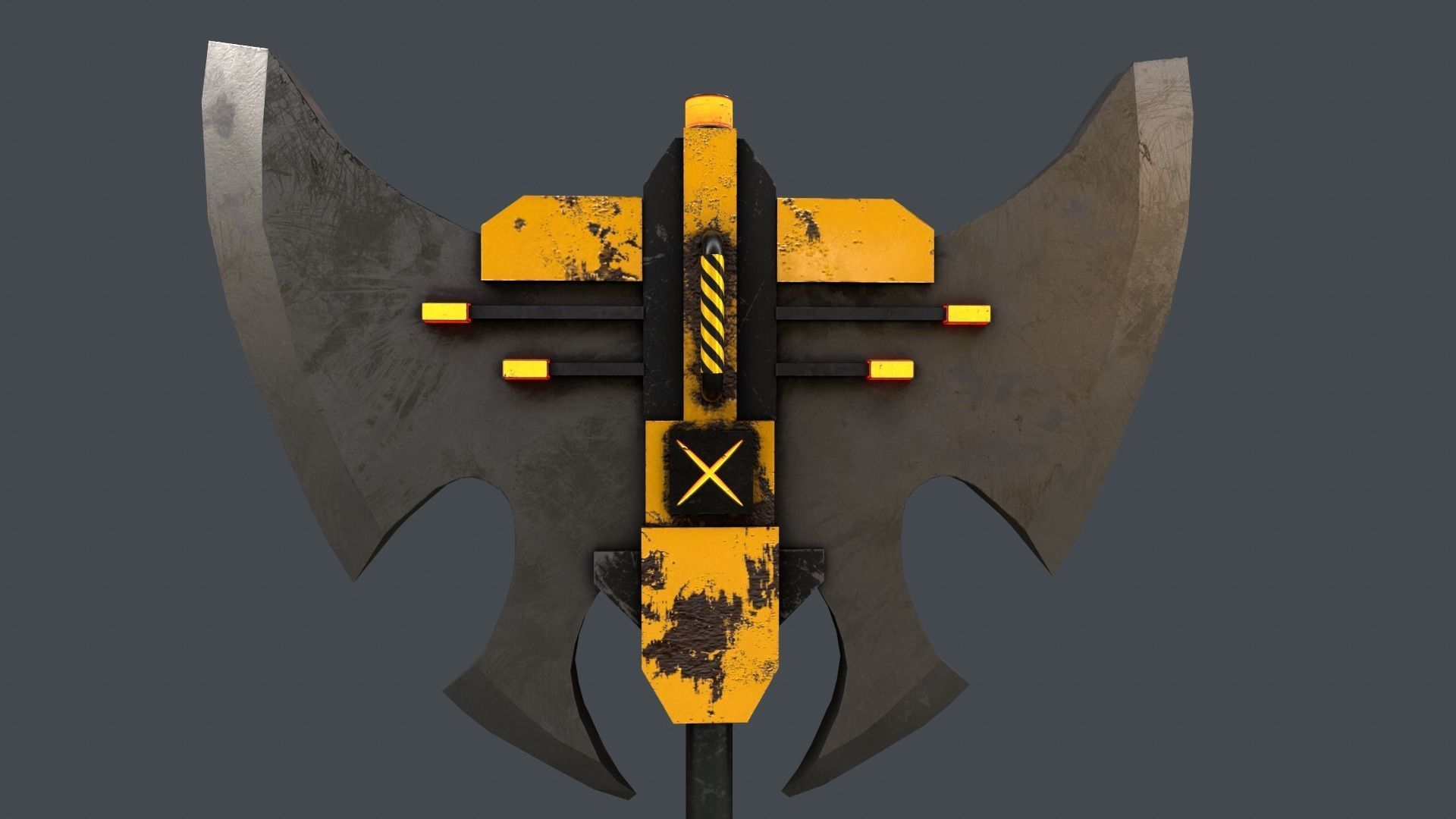 Sci-Fi Axe V4 Low-poly 3D model_3