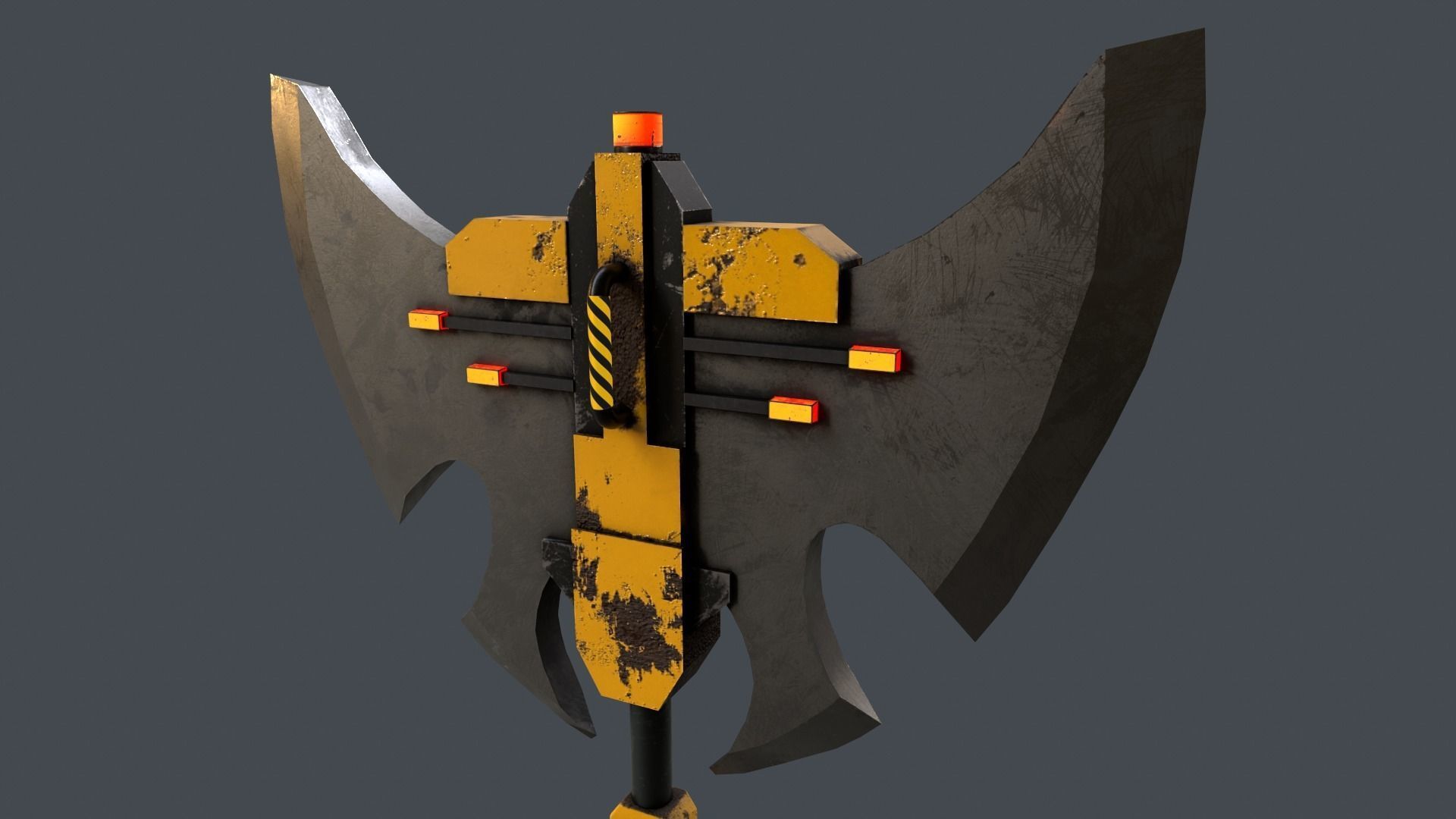 Sci-Fi Axe V4 Low-poly 3D model_7