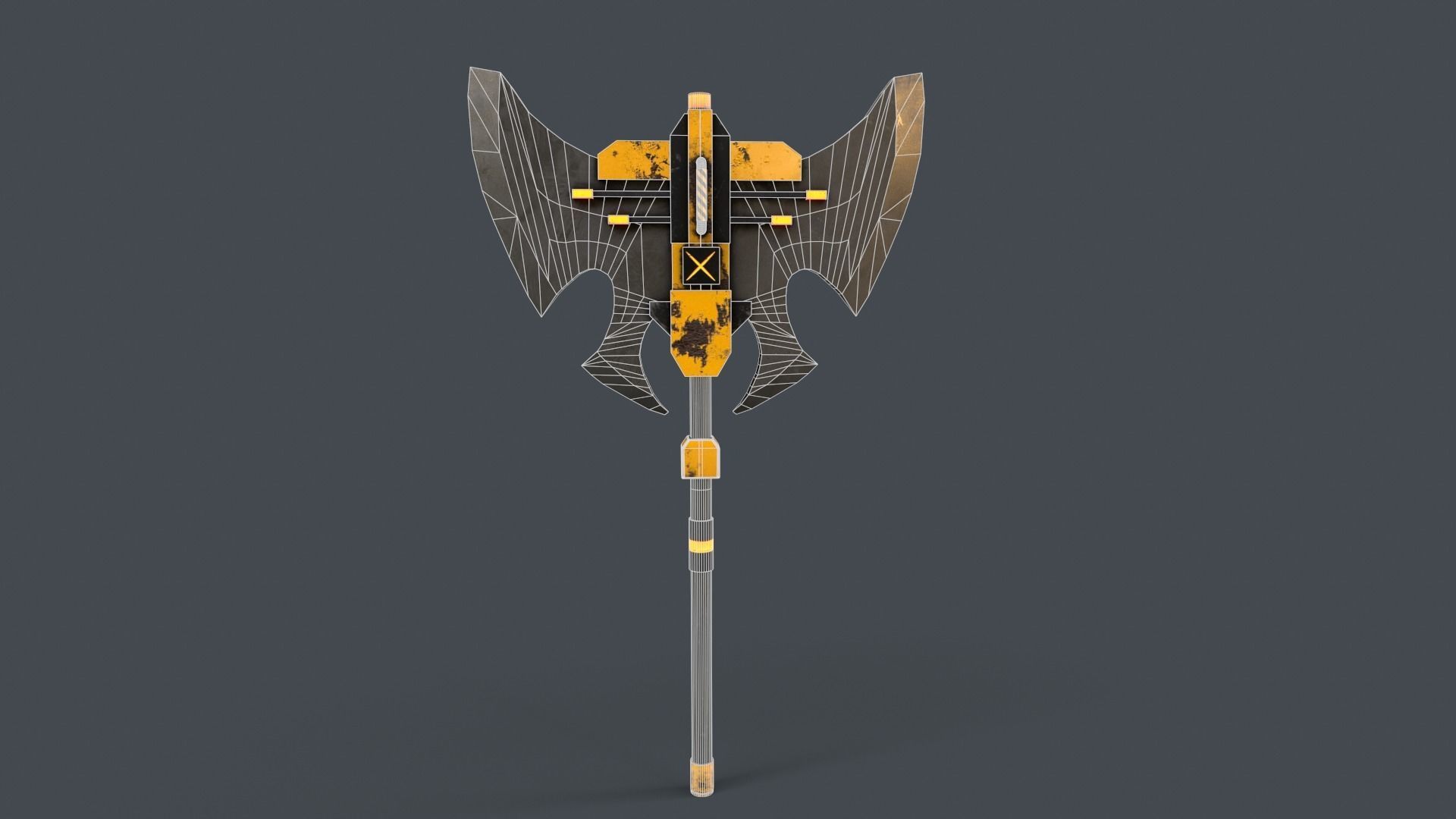 Sci-Fi Axe V4 Low-poly 3D model_5