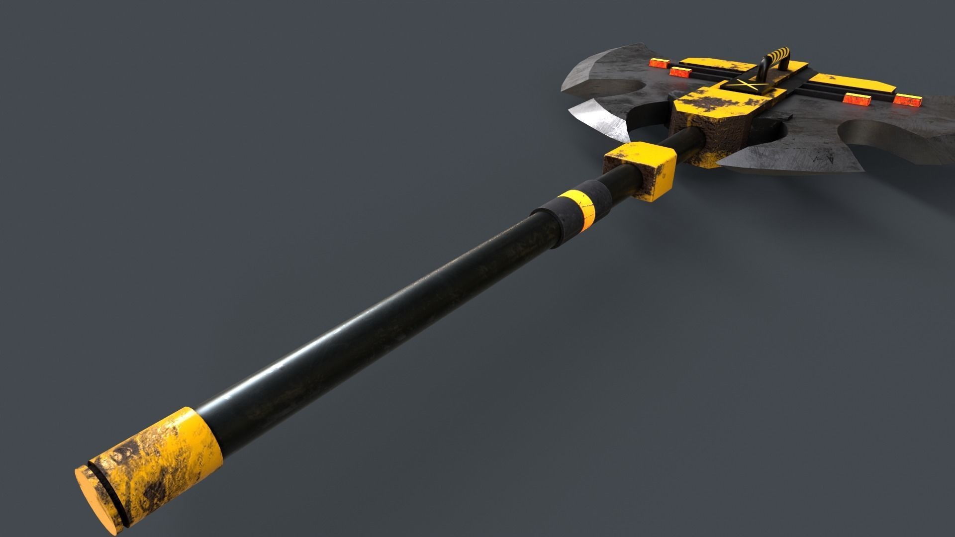 Sci-Fi Axe V4 Low-poly 3D model_10