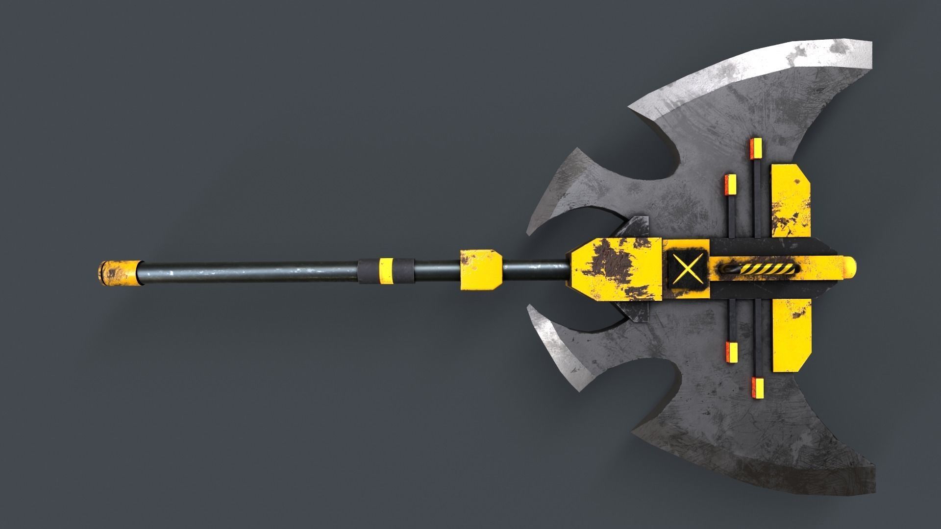 Sci-Fi Axe V4 Low-poly 3D model_1