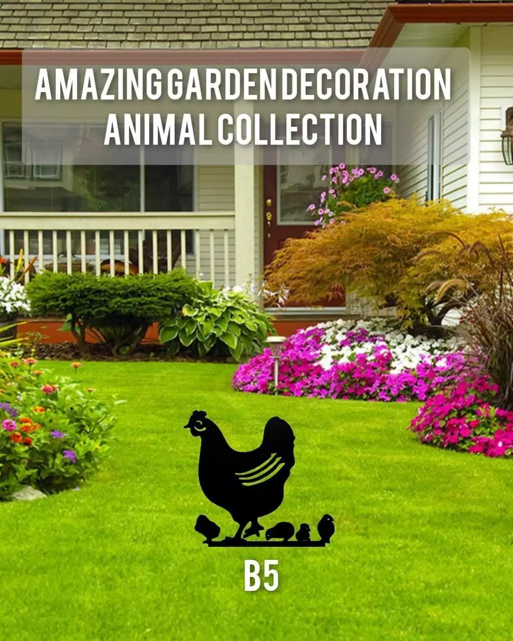Wonderful Artificial Hen Home and Garden Outdoor Lawn Decor 3D model