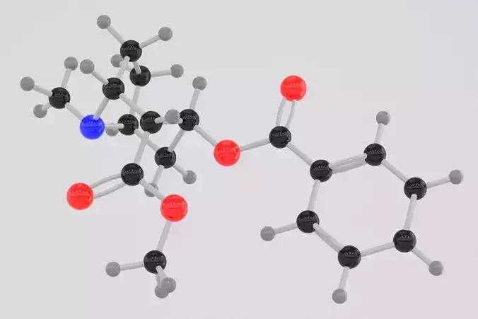 Drug Cocaine Molecule 3D model